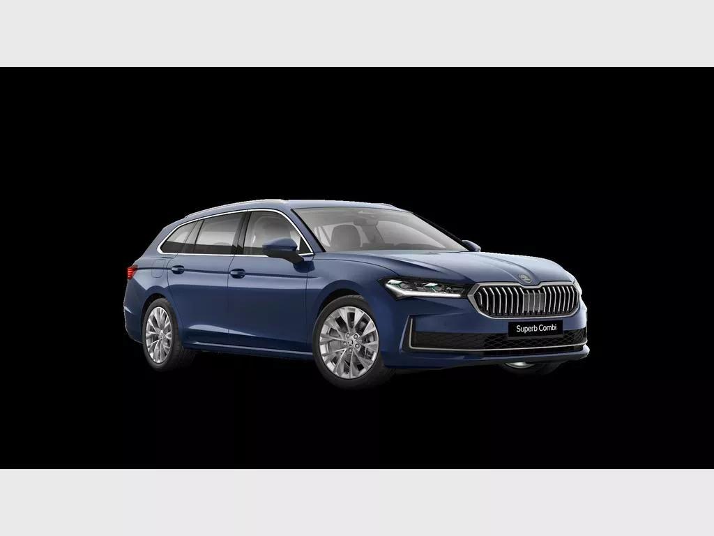 skoda superb combi blauw